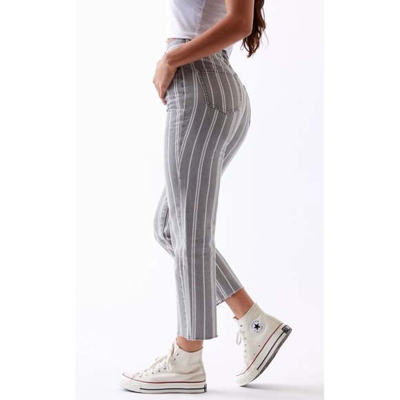 Pacsun Grey Pinstripe High Rise Jegging - Picture 7 of 7